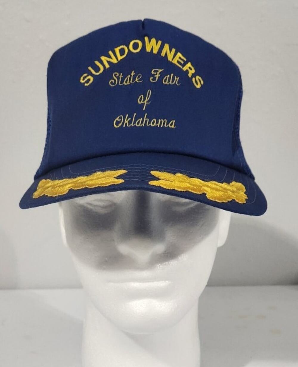 Vtg Sundowners State Fair Of Oklahoma Hat cap snapback trucker made in usa